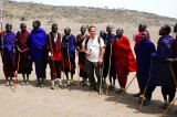  Take picture with Maasai men