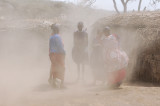 wind blow with sand dust