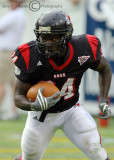 GWU Bulldogs RB Peoples looks for running room late in the game
