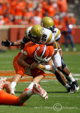 Georgia Tech CB Rashaad Reid tackles Clemson QB Willy Korn for no gain