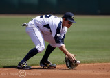 Georgia Tech SS Dietrich squares up to field a ground ball