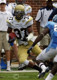 Georgia Tech CB Jarrard Terrant returns a UNC punt