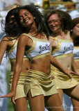 Georgia Tech Yellow Jackets Dance team member performs on the sidelines