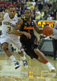 Yellow Jackets G Miller trails Terrapins G Adrian Bowie