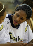 Yellow Jackets F Montgomery on the Tech bench
