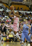Georgia Tech G Williams goes in for the lay-up as Carolina G Heather Claytor trails the play
