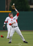 Georgia SS Gordon Beckham fields a pop-up in short left field