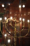 Izmir synagogue menorah (with Turkish crescent design)