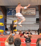 From the top turnbuckle!
