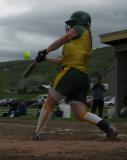 Heather Hammers A Double
