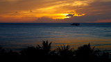 Cruising Waikiki Beach sunset, Hawaii