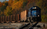 A Conrail blue leads a rail train at Kinney yard in Lynchburg Va.