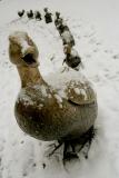 Make Way for Ducklings Statues in Winter