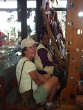 Janet with Doris, a native textile weaver