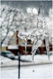 Melting icicles.