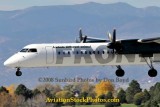 2008 - Frontier Airlines (Lynx Aviation) DHC-8-402Q Dash 8 N506LX landing at Colorado Springs aviation airline stock photo #2690