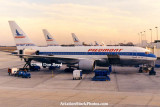 1988 - Piedmont B767-201(ER)s at Charlotte Douglas International Airport, NC aviation stock photo