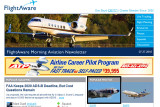 2010 - HFF restored Eastern Air Lines DC-7B N836D on front page of FlightAware's daily newsletter