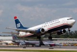 2012 - US Airways B737-401 N424US lifting off from runway 13 at FLL aviation airline stock photo #1694
