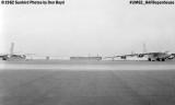 USAF KC-135 on the left, B-52 landing in the middle, B-52 on the right at the Homestead AFB Open House in 1962