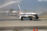 The Farewell Tour of Deltas B767-232 N102DA The Spirit of Delta at FLL - water cannon salute