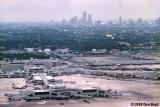 1988 - Miami International Airport and downtown Miami in the background aerial stock photo