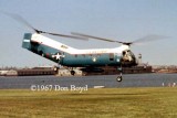 1967 - USAF Piasecki H-21 lifting off from Ft. McHenry, Baltimore, MD
