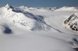 Cambria Icefield, Bromley Pk (L) & Bromley Glacier, View SW <br> (CassiarCambria043009-_085.jpg)