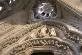 The intricate scupture on the ceiling