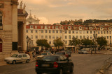 Praca Dom Pedro and Castle on the hill, Lisbon