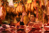 Carefully slicing the ham, Barcelona