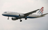 Croatia A-320 approaching LHR 27R