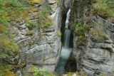Double water falls in Maligne Canyon