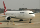Qantas 767-300 parked at the remote stand, NRT, March 2008