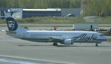 Alaska 737 Combi departing ANC