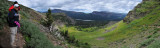 180 degree view of the trail coming down from Devils Causeway