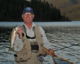 Happy Fisherman on Lake McDonald, Glacier National Park, Montana