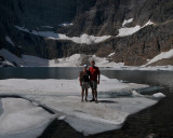Standing on an iceburg.  Glacier National Park, Montana