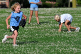 Ellie going after an infield hit