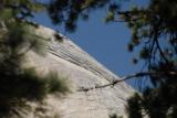 View of the Half Dome cables from our campsite at Little Yosemite Valley