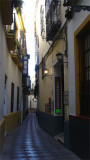 Narrow street in the residential area