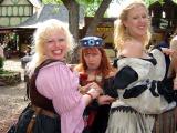 Willow and Rea are cuffed to lovely Lady Shauna!  Rea, what evil are you doing back there?