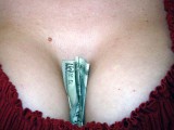this cleavage has money growing from it!