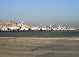 EK lineup at Charlie bays in DXB