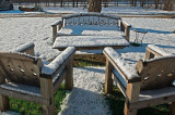 Snow covered couches