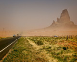 Heading into a sand storm