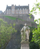 The Castle with the statue of Thomas Guthrie (Preacher/Philanthropist) in the foreground