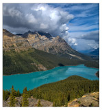 Clouds over Peyto Lake