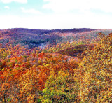 Little Bullhead Creek falls in back ground. Made from the park Way NC.