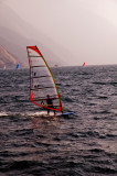 windsurfing at Torbole, Lake Garda